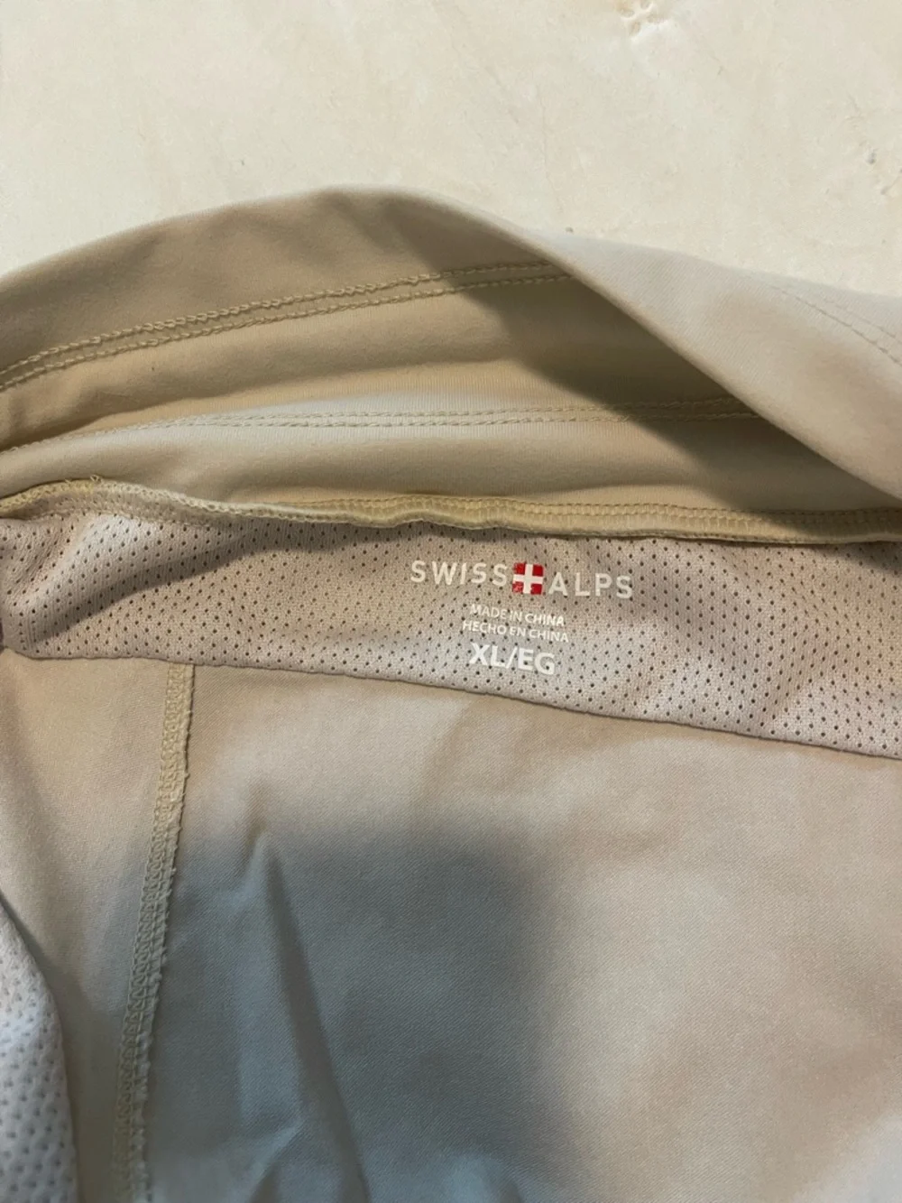 Alpine Swiss Light Beige Stone Colored Women's Jogger Pants with Zipper Pockets - Picture 5 of 5
